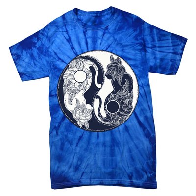 Yin Yang Cat Logo Tie-Dye T-Shirt