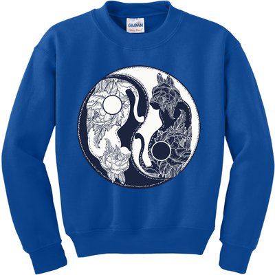 Yin Yang Cat Logo Kids Sweatshirt