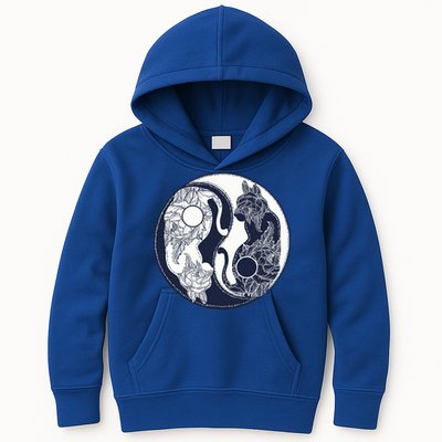 Yin Yang Cat Logo Kids Hoodie