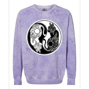 Yin-Yang Cats Colorblast Crewneck Sweatshirt