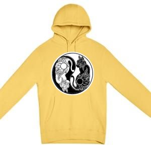 Yin-Yang Cats Premium Pullover Hoodie