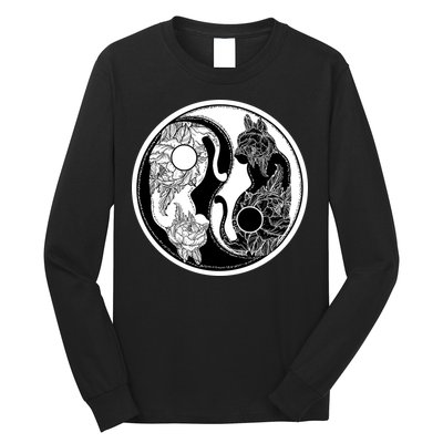 Yin-Yang Cats Long Sleeve Shirt