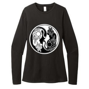 Yin-Yang Cats Womens CVC Long Sleeve Shirt