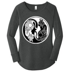 Yin-Yang Cats Women's Perfect Tri Tunic Long Sleeve Shirt