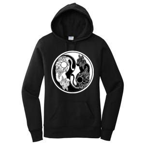 Yin-Yang Cats Women's Pullover Hoodie