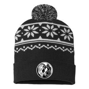 Yin-Yang Cats USA-Made Snowflake Beanie