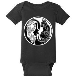 Yin-Yang Cats Baby Bodysuit