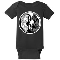 Yin-Yang Cats Baby Bodysuit
