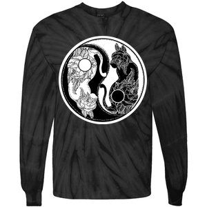 Yin-Yang Cats Tie-Dye Long Sleeve Shirt