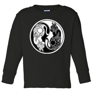 Yin-Yang Cats Toddler Long Sleeve Shirt