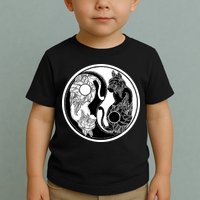 Yin-Yang Cats Toddler T-Shirt