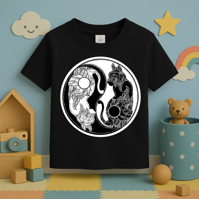Yin-Yang Cats Toddler T-Shirt