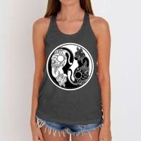 Yin-Yang Cats Women's Knotted Racerback Tank