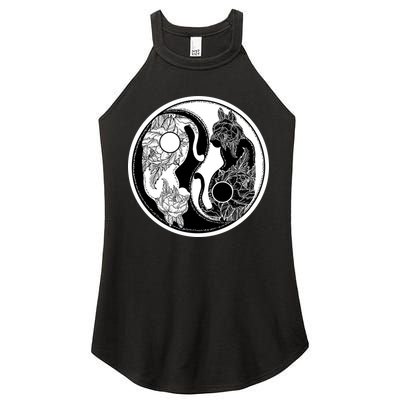 Yin-Yang Cats Women's Perfect Tri Rocker Tank