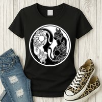 Yin-Yang Cats Womens T-Shirt