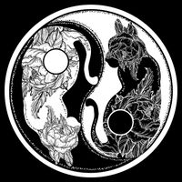 Yin-Yang Cats Womens T-Shirt