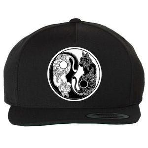 Yin-Yang Cats Wool Snapback Cap