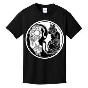 Yin-Yang Cats Kids T-Shirt