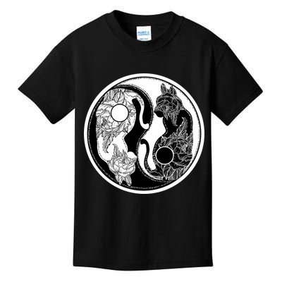 Yin-Yang Cats Kids T-Shirt