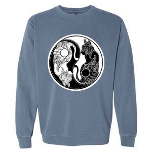 Yin-Yang Cats Garment-Dyed Sweatshirt