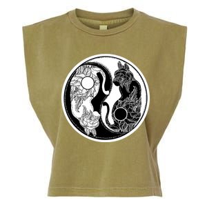 Yin-Yang Cats Garment-Dyed Women's Muscle Tee