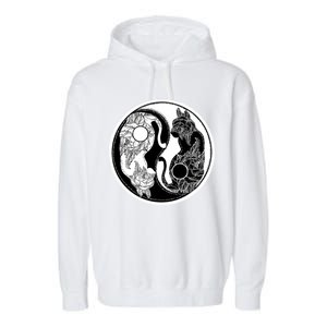 Yin-Yang Cats Garment-Dyed Fleece Hoodie