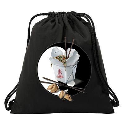 Yin Yang Takeout Chinese Drawstring Bag