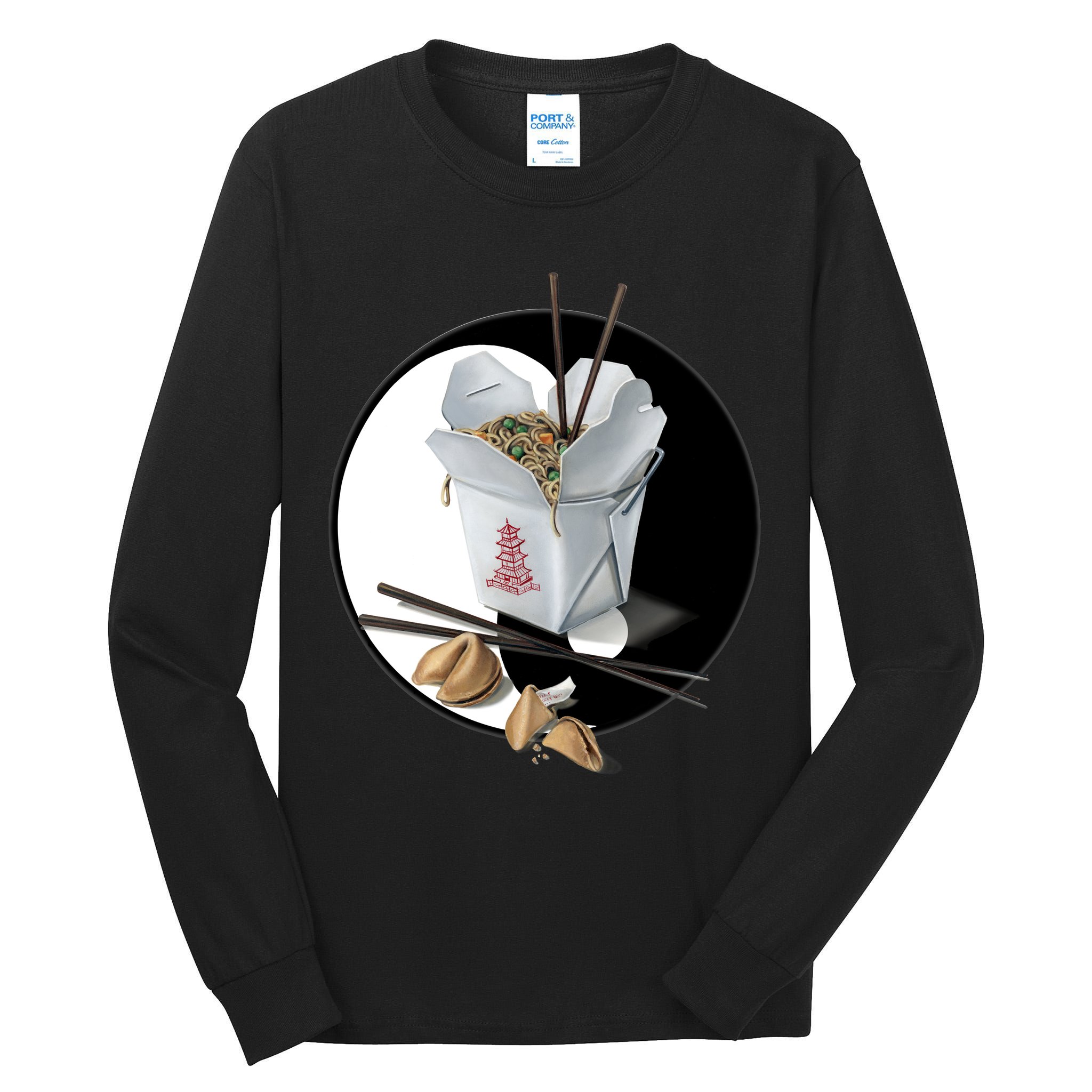 Yin Yang Takeout Chinese Tall Long Sleeve T-Shirt