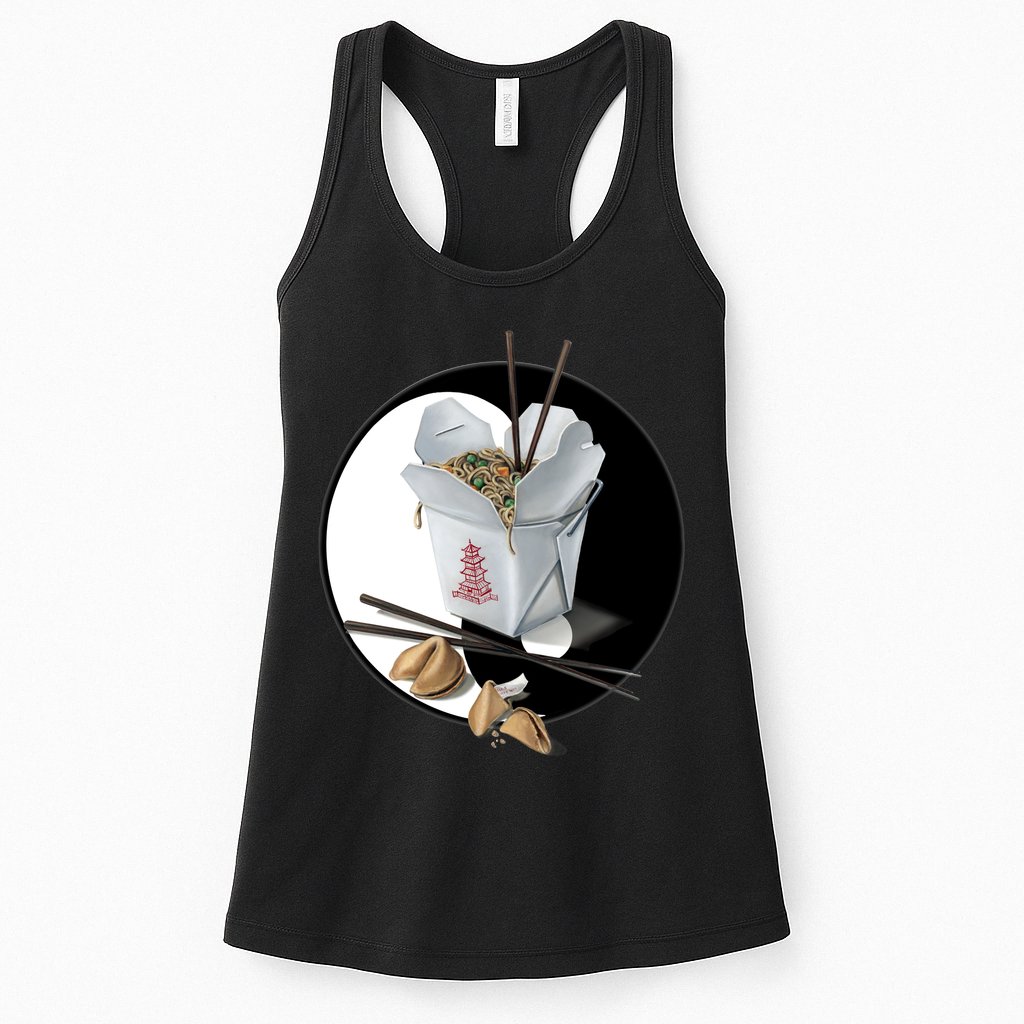 Yin Yang Takeout Chinese Womens Tank Top