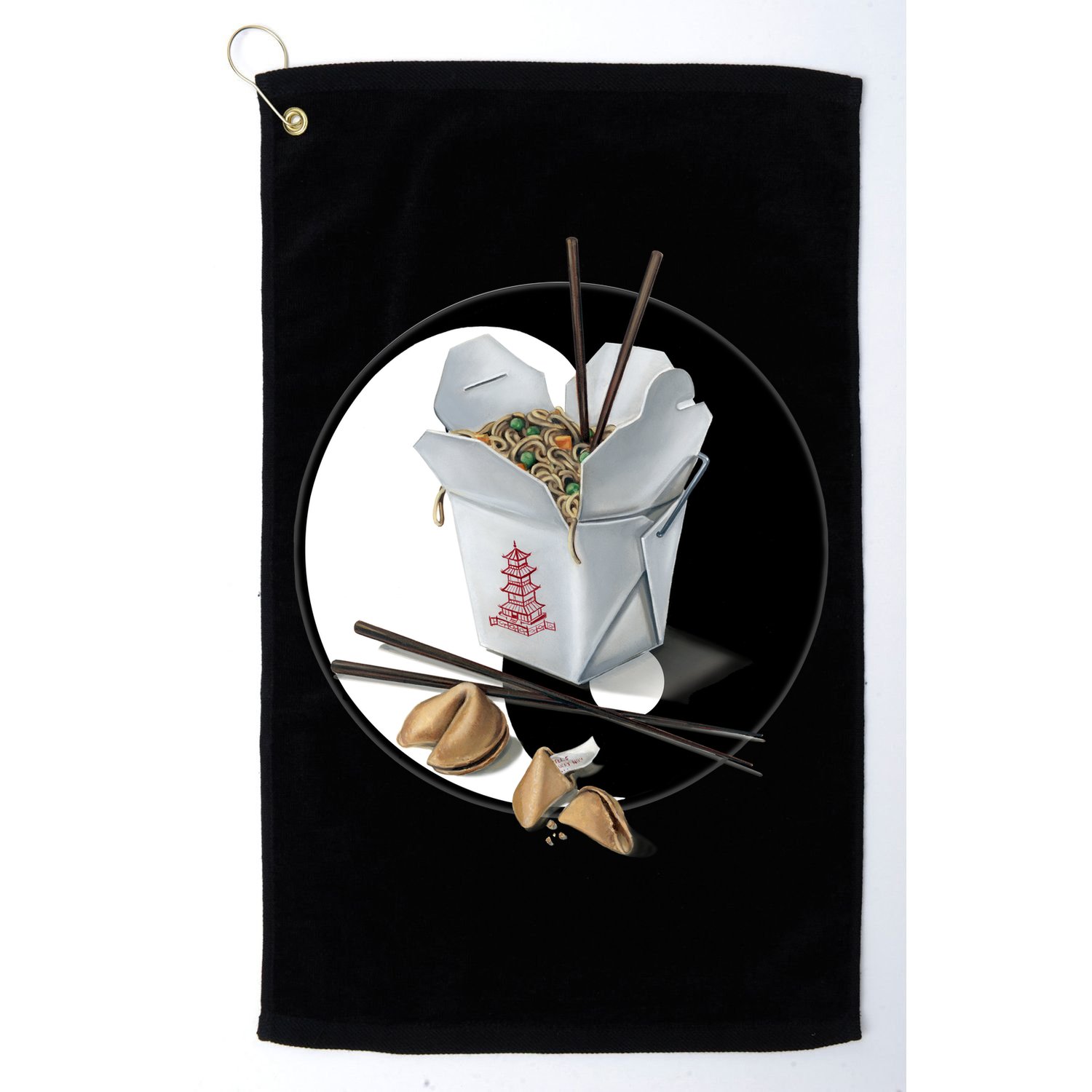 Yin Yang Takeout Chinese Golf Towel