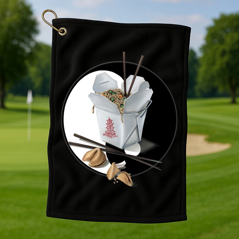 Yin Yang Takeout Chinese Golf Towel