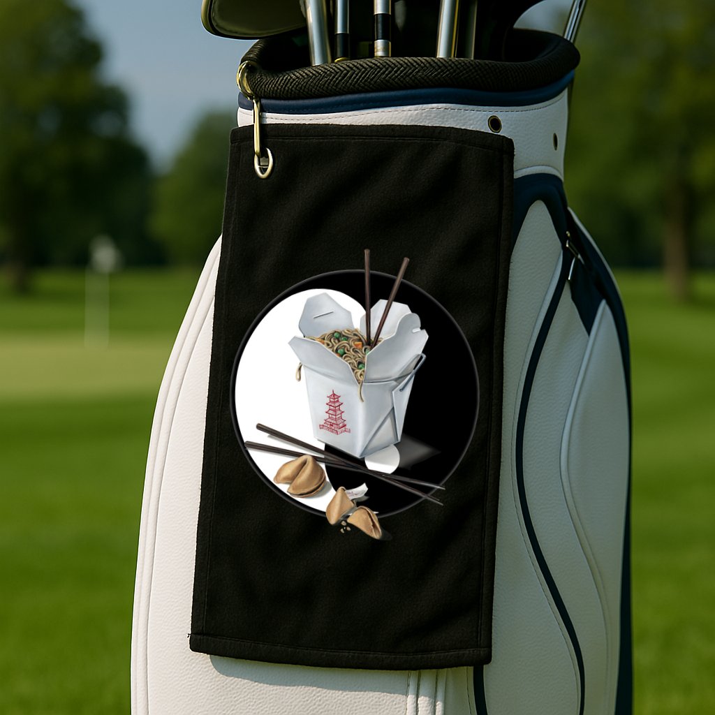 Yin Yang Takeout Chinese Golf Towel