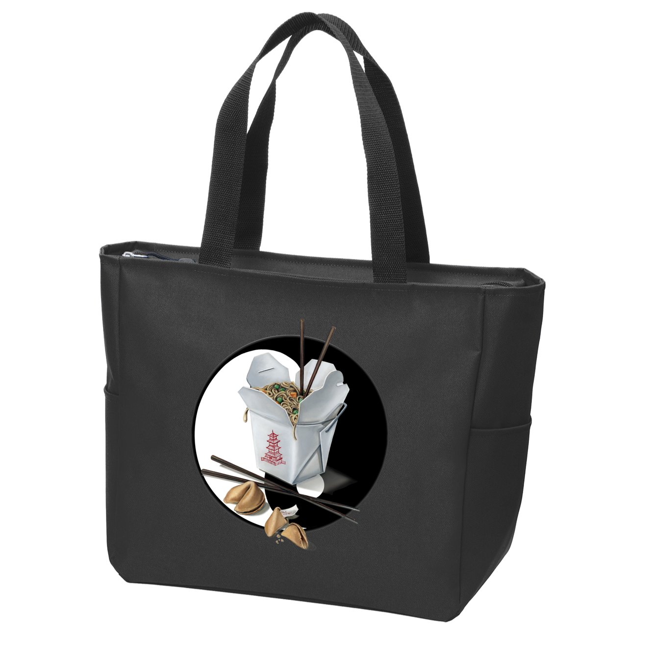 Yin Yang Takeout Chinese Zip Tote Bag