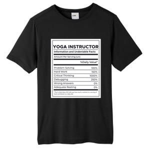 Yoga Instructor Nutrition Information Meaningful Gift Tall Fusion ChromaSoft Performance T-Shirt