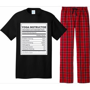 Yoga Instructor Nutrition Information Meaningful Gift Pajama Set