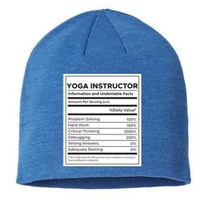 Yoga Instructor Nutrition Information Meaningful Gift Sustainable Beanie