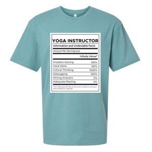 Yoga Instructor Nutrition Information Meaningful Gift Sueded Cloud Jersey T-Shirt