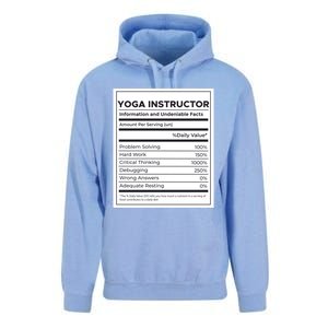 Yoga Instructor Nutrition Information Meaningful Gift Unisex Surf Hoodie