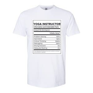 Yoga Instructor Nutrition Information Meaningful Gift Softstyle CVC T-Shirt