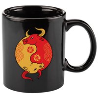 Ying Yang Ox 11oz C Handle Ceramic Mug