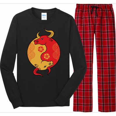 Ying Yang Ox Long Sleeve Pajama Set