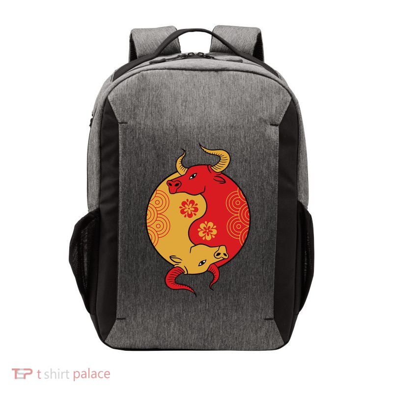 Ying Yang Ox Vector Backpack