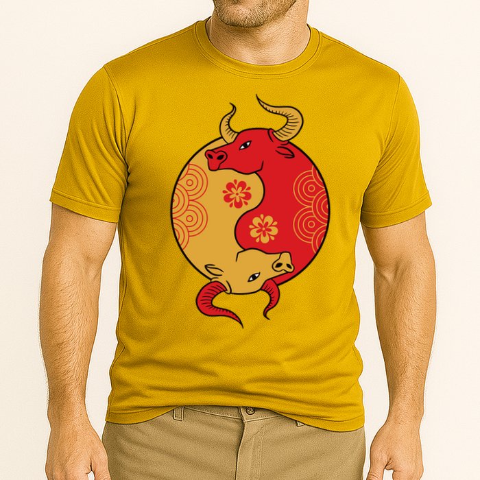 Ying Yang Ox Cooling Performance Crew T-Shirt