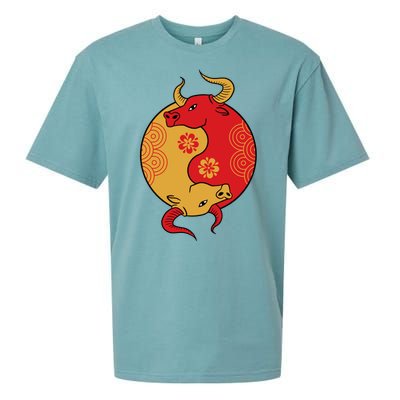 Ying Yang Ox Sueded Cloud Jersey T-Shirt