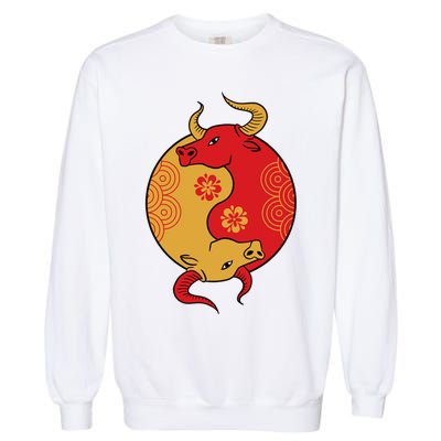Ying Yang Ox Garment-Dyed Sweatshirt