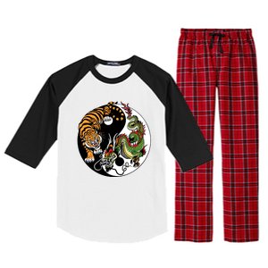 Ying Yang Tiger Dragon Raglan Sleeve Pajama Set