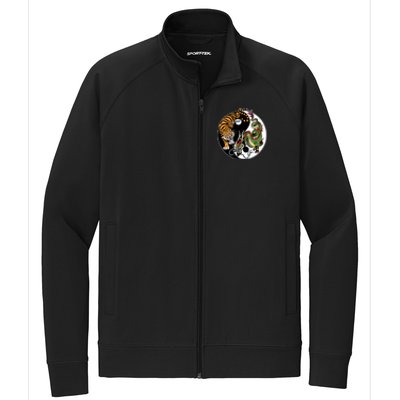 Ying Yang Tiger Dragon Stretch Full-Zip Cadet Jacket