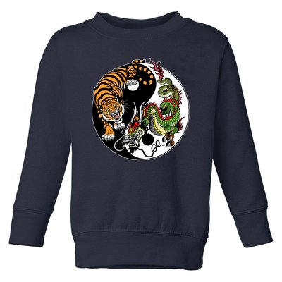 Ying Yang Tiger Dragon Toddler Sweatshirt