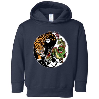 Ying Yang Tiger Dragon Toddler Hoodie