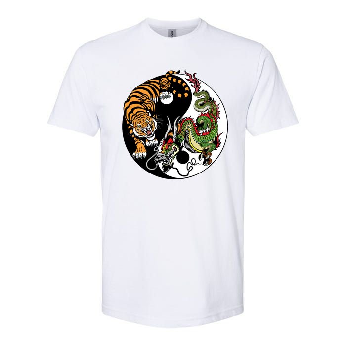 Ying Yang Tiger Dragon Softstyle CVC T-Shirt